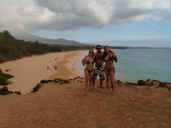 Voltando da Little Beach para a Big Beach, ao sul de Kihei, em Maui, no Havaí